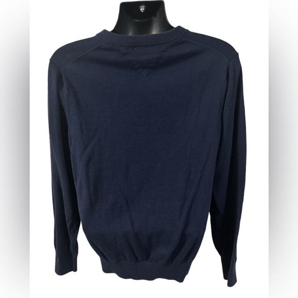 Tommy Hilfiger Flag Logo V Neck Sweater Size L - Picture 2 of 3